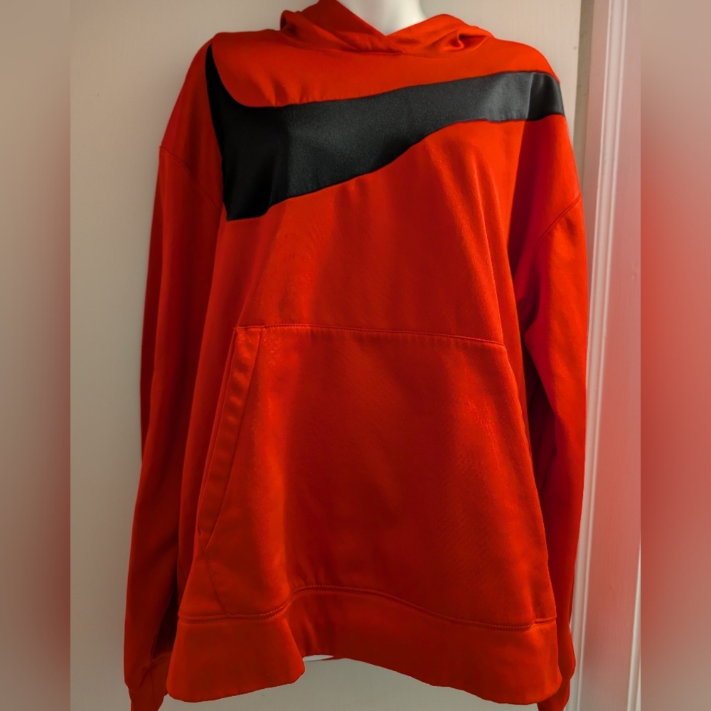 Men's Nike Dry Fit Red and Black Hoodie. Xl
